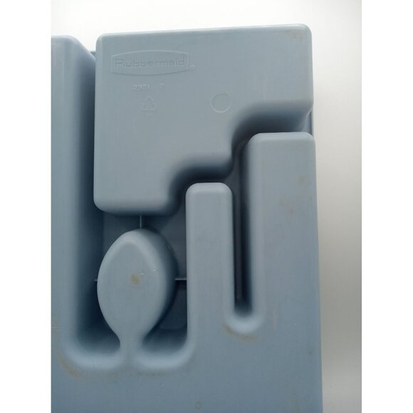 Rubbermaid Blue Plastic Cutlery Organizer Tray Many Compartments Vintage 2921-7 - Picture 13 of 14